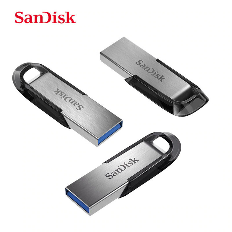 فلش مموری سن دیسک Ultra Flair CZ73 ظرفیت 64 گیگابایت با رابط USB 3.0 و بدنه فلزی مقاوم، سرعت انتقال 150 مگابایت بر ثانیه و سازگار با انواع سیستمعاملها و دستگاهها
