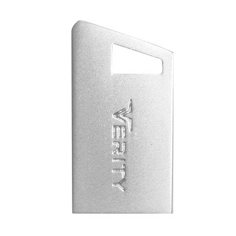 فلش مموری وریتی مدل V822 ظرفیت 32 گیگابایت، بدنه فلزی مقاوم در برابر ضربه و خش، سازگار با ویندوز و مک، رابط USB2.0، همراه با حلقه و قلاب فلزی حمل آسان