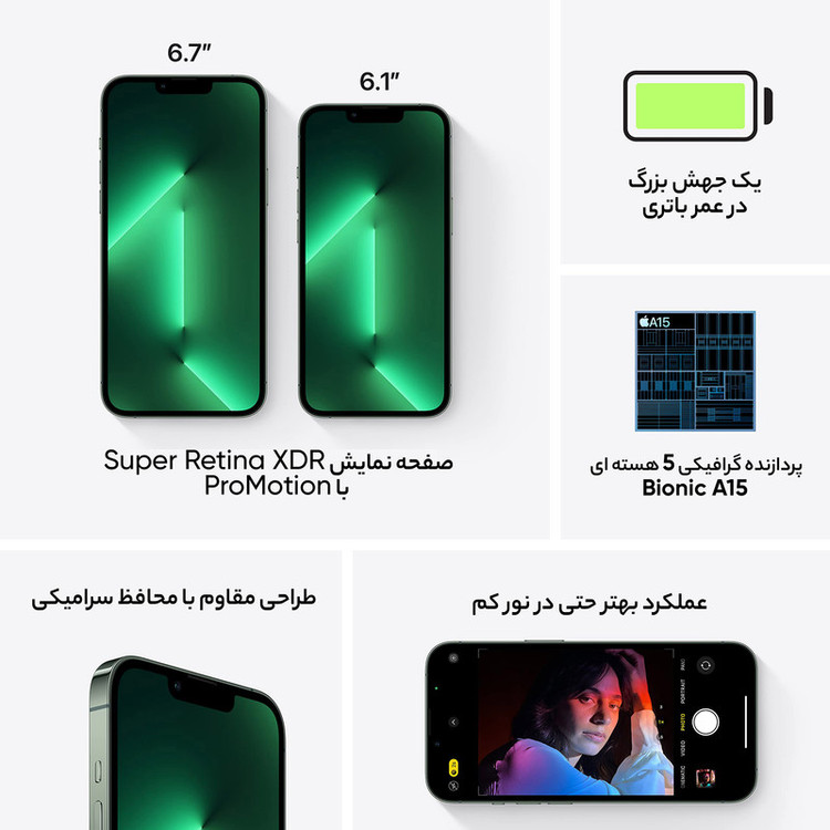گوشی موبایل اپل مدل iPhone 13 Pro Max ZAA دو سیم کارت ظرفیت 256 گیگابایت و رم 6 گیگابایت- اکتیو بدون رجیستر